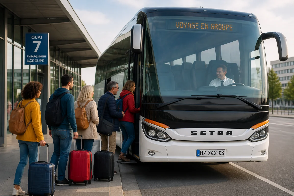 Transport de groupe en autocar pour organiser un trajet serein