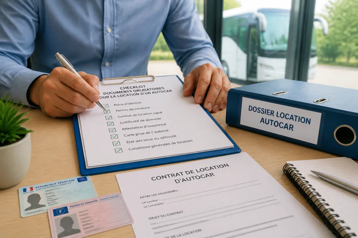 Documents obligatoires pour louer un autocar
