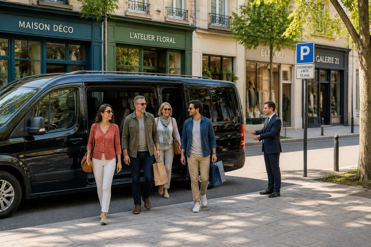 Transports de groupe pour visite de boutique